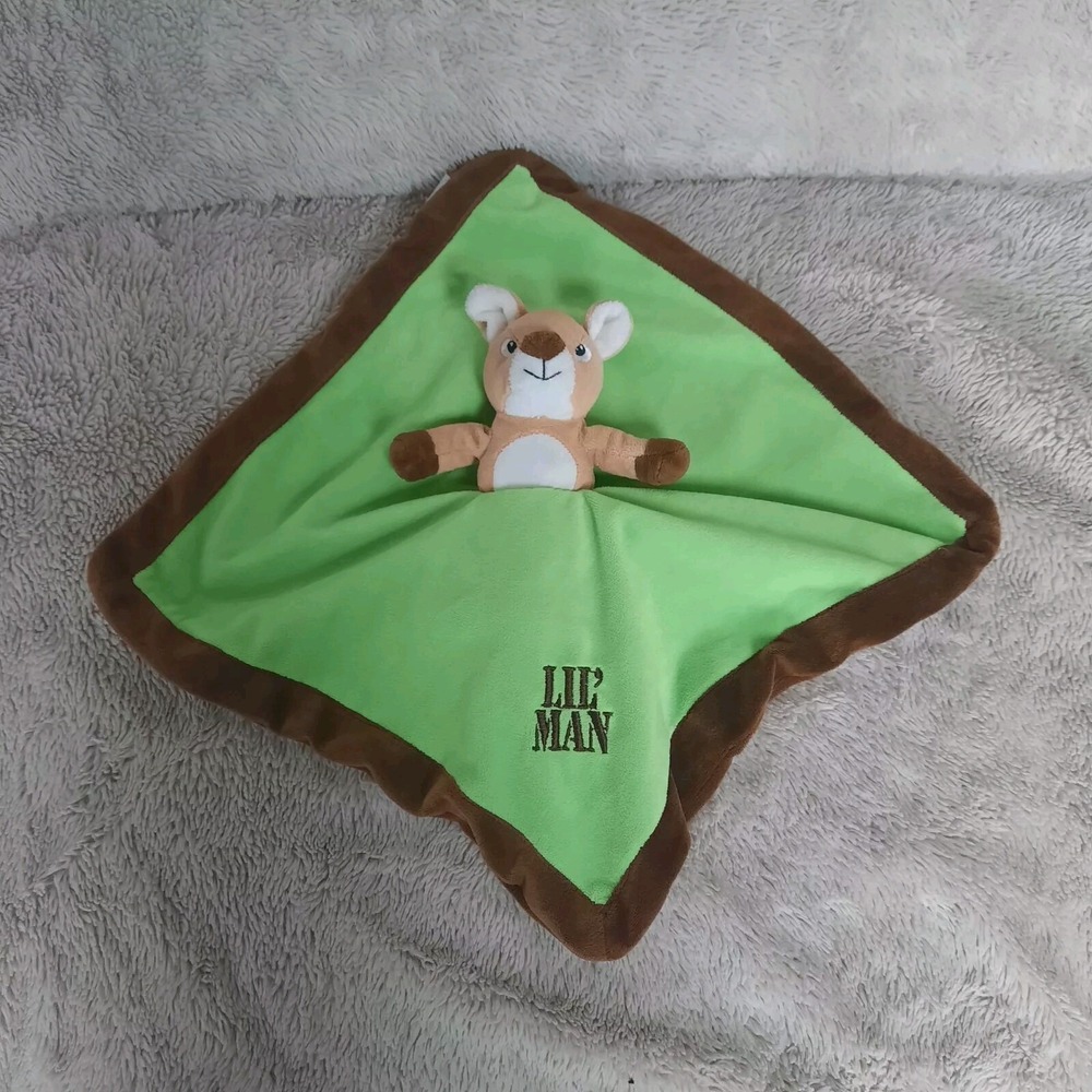 Baby Essential Lovey Security Blanket – Deer & Bear Reversible Lil' Man Daddy's